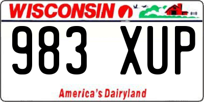 WI license plate 983XUP