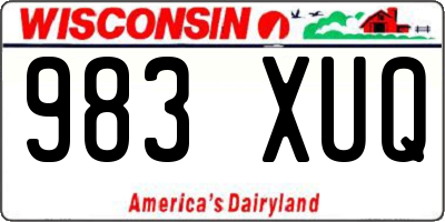 WI license plate 983XUQ
