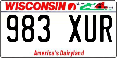 WI license plate 983XUR