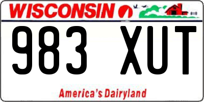 WI license plate 983XUT