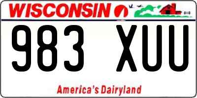 WI license plate 983XUU