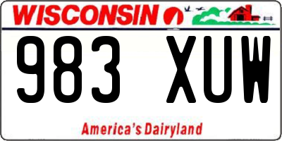 WI license plate 983XUW