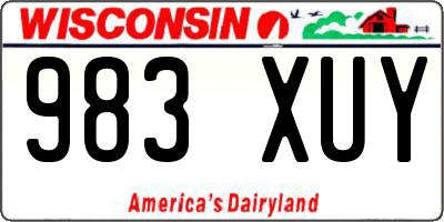 WI license plate 983XUY
