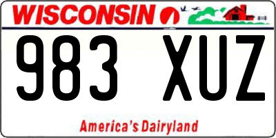 WI license plate 983XUZ