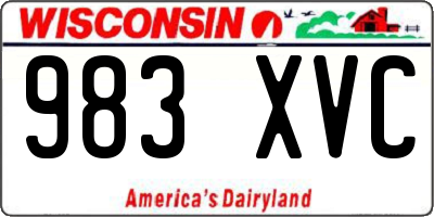 WI license plate 983XVC