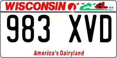 WI license plate 983XVD