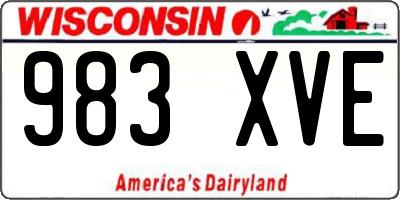 WI license plate 983XVE