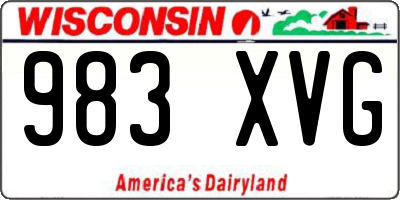 WI license plate 983XVG