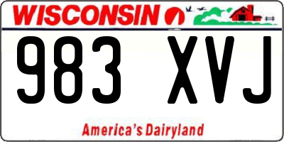 WI license plate 983XVJ