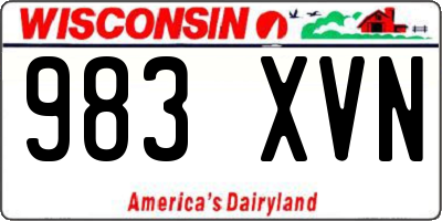 WI license plate 983XVN