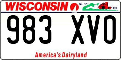 WI license plate 983XVO