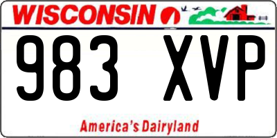 WI license plate 983XVP