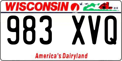 WI license plate 983XVQ