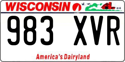 WI license plate 983XVR