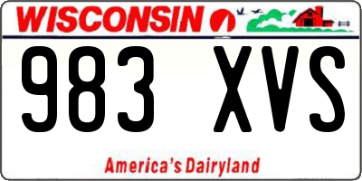 WI license plate 983XVS