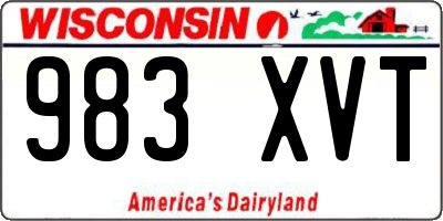 WI license plate 983XVT