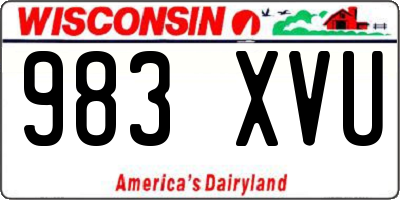 WI license plate 983XVU