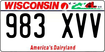 WI license plate 983XVV