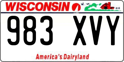 WI license plate 983XVY
