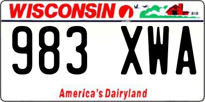 WI license plate 983XWA