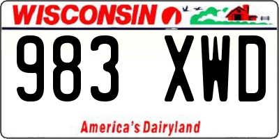 WI license plate 983XWD