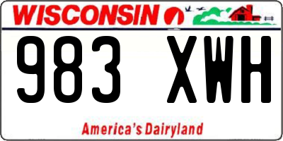 WI license plate 983XWH