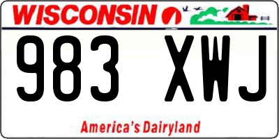 WI license plate 983XWJ