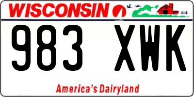 WI license plate 983XWK