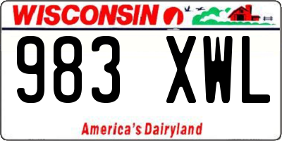 WI license plate 983XWL