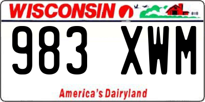 WI license plate 983XWM
