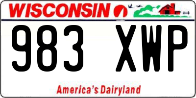 WI license plate 983XWP