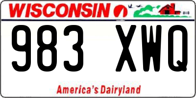 WI license plate 983XWQ