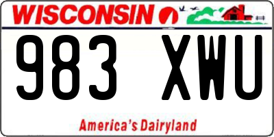 WI license plate 983XWU