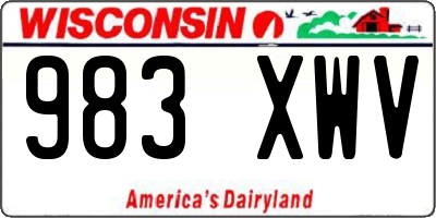 WI license plate 983XWV