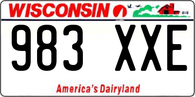 WI license plate 983XXE
