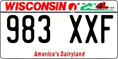WI license plate 983XXF