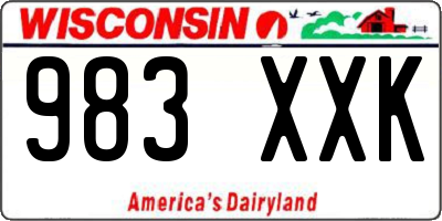 WI license plate 983XXK