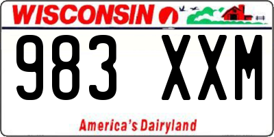 WI license plate 983XXM