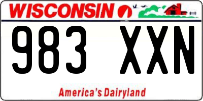 WI license plate 983XXN