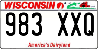 WI license plate 983XXQ
