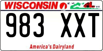 WI license plate 983XXT