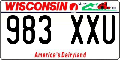 WI license plate 983XXU