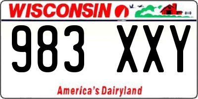 WI license plate 983XXY