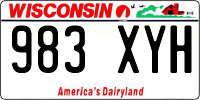 WI license plate 983XYH