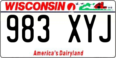 WI license plate 983XYJ