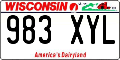 WI license plate 983XYL
