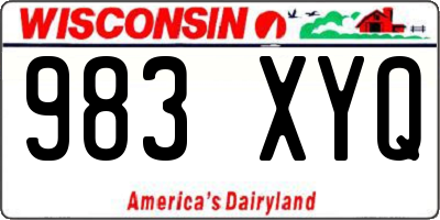 WI license plate 983XYQ