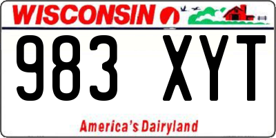 WI license plate 983XYT