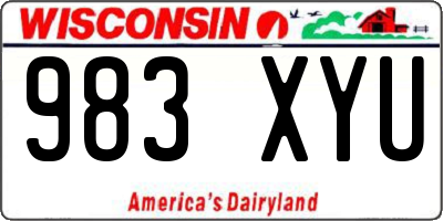 WI license plate 983XYU
