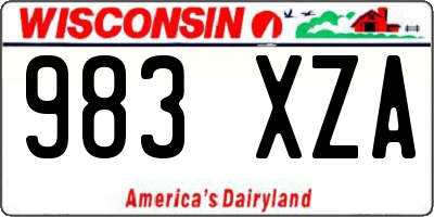 WI license plate 983XZA